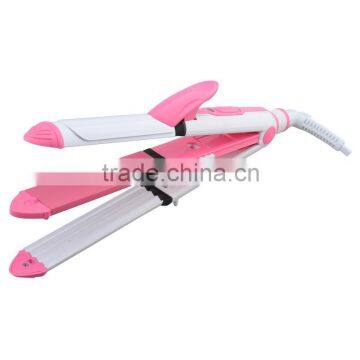 3 in1 hair straightener:straightening plates,crimping plates,curler