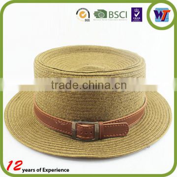 Sombrero Straw Hat with Customized Patch and Band for Promotion