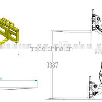 OEM Wheel Loader Optional Equipment Pallet Fork (1250*2400mm) For SDLG LG956L Wheel Loader
