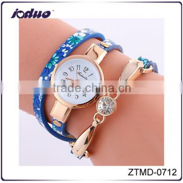 Fashion Rhinestone Small Floral Leather Watches 2016