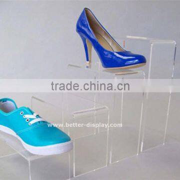 custom acrylic shoe store display shelves