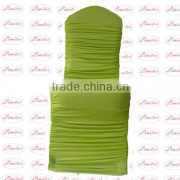 Polyester lycra spandex ruffle chair cover hotel banquet wedding