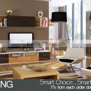 Homesung modern customized size melamine living room furniture