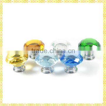 Cheap Diamond Crystal Cabinet Knobs For Furniture Puller Decoration