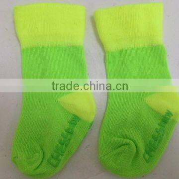 NEW STYLE high quality simple deisgn turn cuff popular baby cotton socks