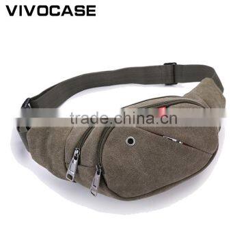 Hengmei VIVOCASE canvas waist bag outdoor bag running belt bag with factory price