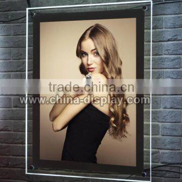 New Crystal Ultra Slim Acrylic LED Light Box, Photo Display, Slimline Sign Size A1 photo-2