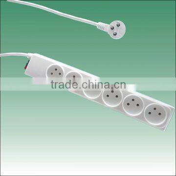 Israel 16a 3-pin socket 6 way extension cord socket with switch