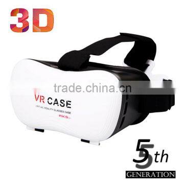 5th VR Case Headmount Virtal Reality Box 3D Glasses for iPhone 6/6 Plus Android Smartphone+Bluetooth Remote Controller