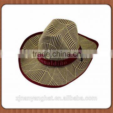 Fashionable woven straw braid cowboy hat