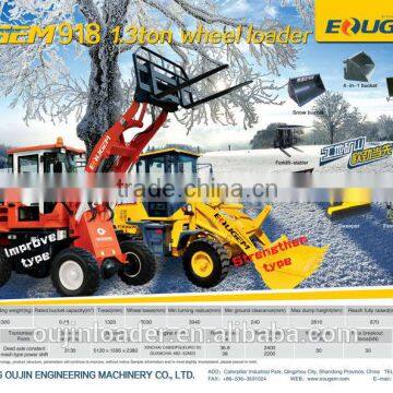 China Popular model GEM-918 Front wheel loader for sale