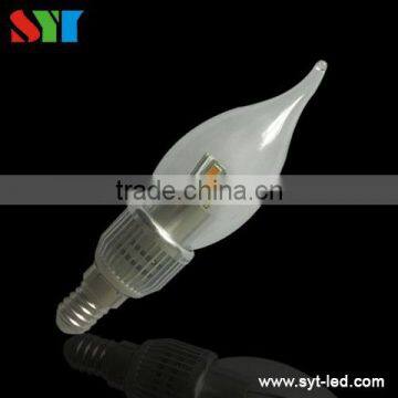 High quality 3w glass e14 wax led candle light suppliers