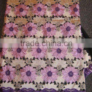 100% Swiss spangle voile lace