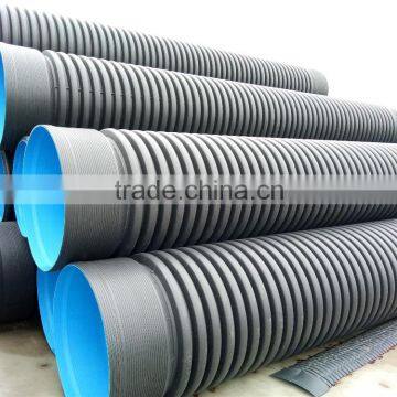 PE water drainage corrugated pipe all size list