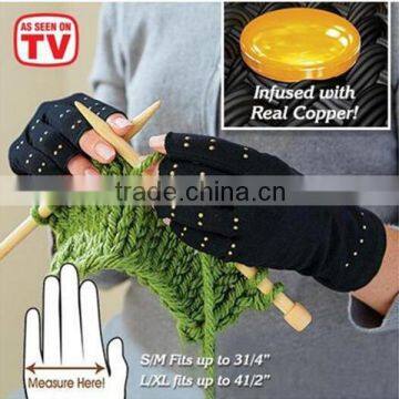 China Supplier Wholesale Copper Compression Gloves for Arthritis Recovery