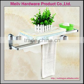 2016-2017 high quality bright silver aluminium bathroom towel rack holders