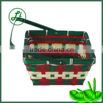 Christmas square bamboo basket