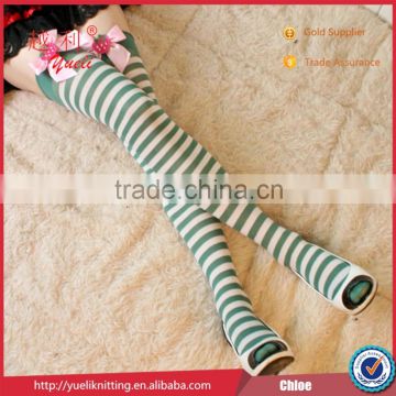 Creative lovely christmas gift green stripe cute young girls stocking