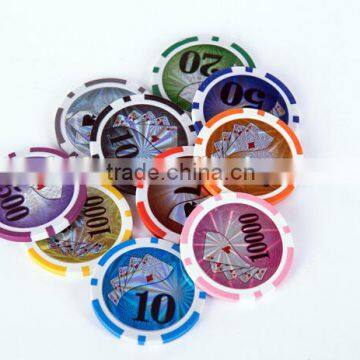 13.5g poker chip with sticker