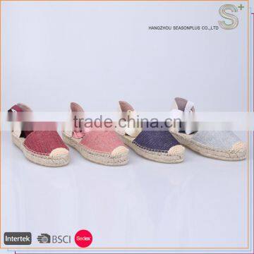 Hot style 2016 most popular canvas espadrille shoes