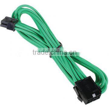 8 Pin EPS Extension Braided Sleeved CPU Cable 45cm Green / Black