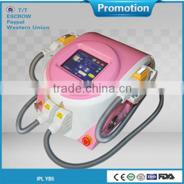 Salon Top best effective 2 in 1 e-light(ipl rf)beauty apparatus with CE/TUV certificates