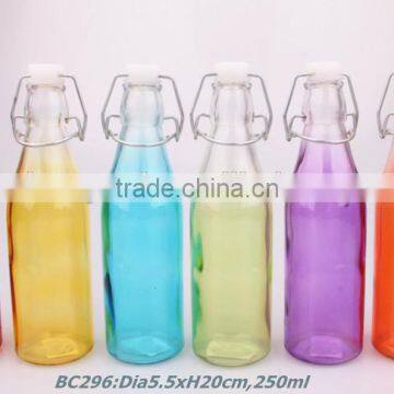 250ml Glass Milk Bottle With Sprayed Color