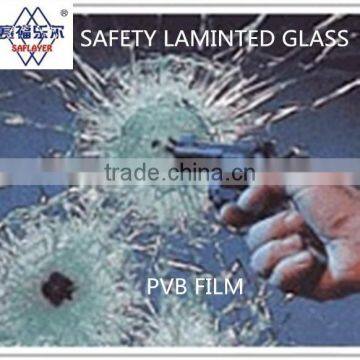 best quality 6mm+1.52mm+6mm window laminted glass with 1.52mm PVB interlayer