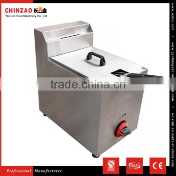 Single Tank Deep Gas Fryer For Commercial Catering Equipment