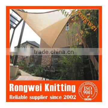 beige triangle 100% New HDPE hot sell Sun Shade Sail for courtyard