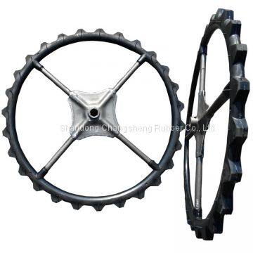 China supplier High speed rice transplanter solid rubber wheels 660mm paddy field tyres with rim