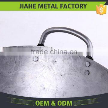 Restaurant Hand Made Double Handles Carbon Steel Wok For Sale photo-3