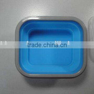 2015 Wholsale 2 Compartment Silicone Collapsible Lunch Box,silicone Lunch Container photo-5
