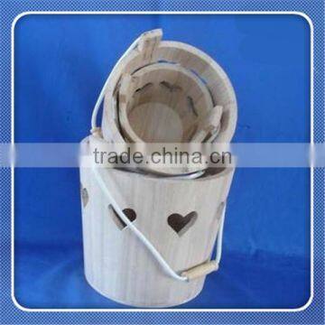 Unfinished Custom Small Wooden Barrel Decoration photo-2