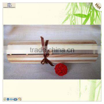 Handles Round Cylindrical Poplar Pine Wine Gift Box photo-6