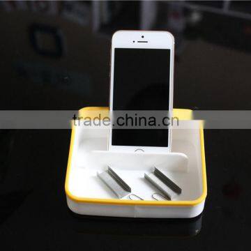 Convenient Plastic Desktop Table Pad Cell Mobile Phone Bracket Stand Support Hoder With Storage Box photo-4