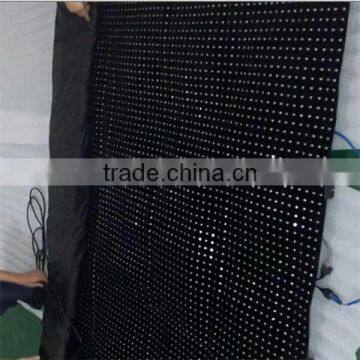 Large P25 Black Fireproof Velvet Fabric Video Curtain Led Display photo-5