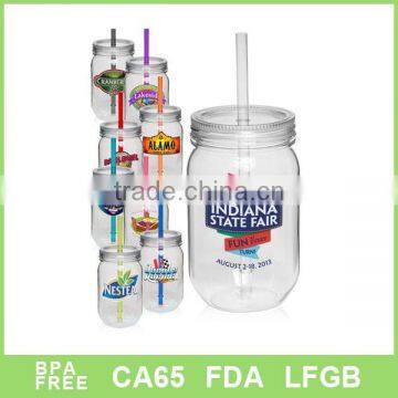 800ml acrylic single wall mason jars