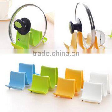 Wave Shape Kitchen Plastic Cooking Utensil Plastic Pot Pan Lid Stand Holder Rack photo-6