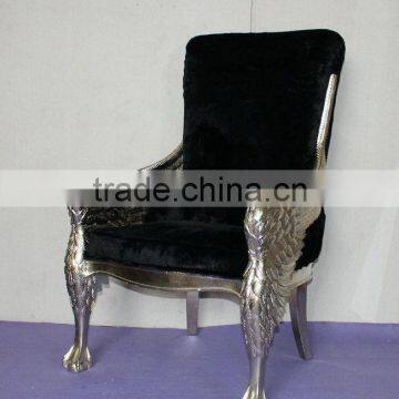 MD-2204-01 Antique Reproduction Single Chair With White Velvet photo-4