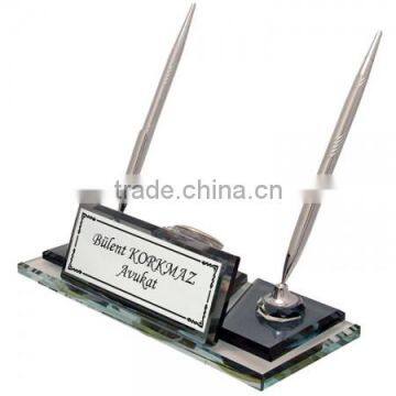 JINGYAGE Business Gift Crystal Pen Holder Name Card Holder Set photo-2