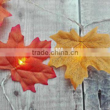 Mixed Orange Red Yellow Leaf Autumn Leaves Wedding Decorate Fairy Lights photo-2