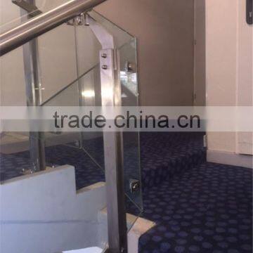 Customized 316 Stainless Steel Satin Finished Staircase Glass Railing Post