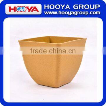 Assorted Colors Bamboo Biodegradable Bamboo Fiber Tapered Square Mini Planters Garden Flower Pots Plant Pot