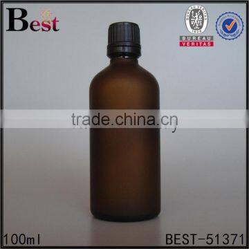 Cosmetic Frosted Fragrance Perfum100ml Amber Glass Bottle Aluminum Cap Essential Oil Empty 100ml Amber Glass Bottle Plastic Cap photo-6