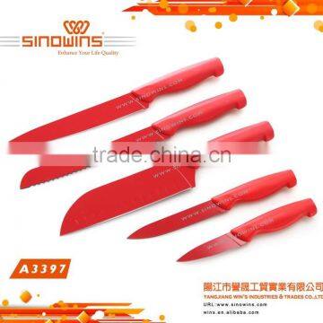 A3404-8 Super Quality 5pcs Stainless Steel Kitchen Knife Set With Non-stick Coating photo-5