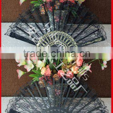 Lace Plastic Fan for Wedding photo-2
