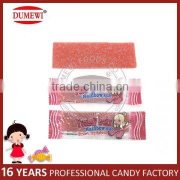 Yummy Strawberry Sugar Coated Sour Belts Candy