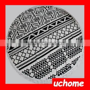 UCHOME Wholesale Indian Mandala Bath Yoga Mat Tassel Turkish Round Beach Towel