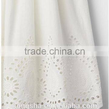 Eyelet Border Dress Pretty Floral Print Baby Kid Dress Gril Dresses HSD5152 photo-3